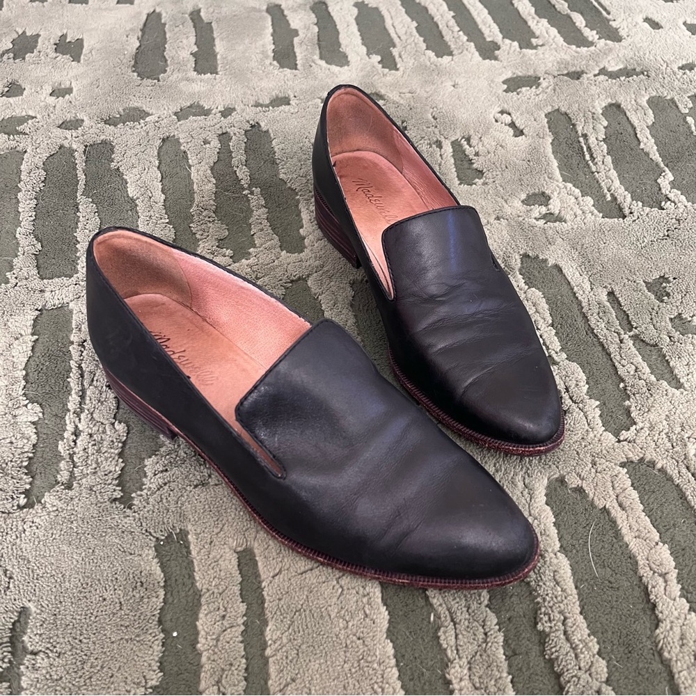 Madewell Black Leather Loafers